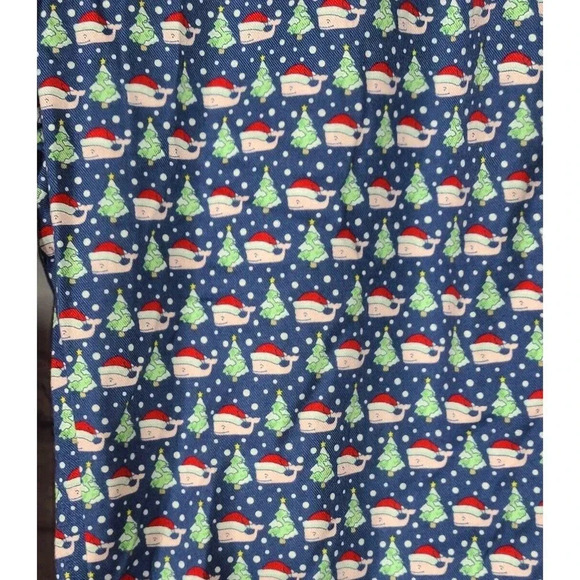 Vineyard Vines Flannel Pajama Pants Women's XS Blue Christmas Whale Drawstring - Picture 3 of 5